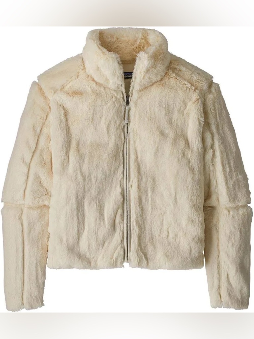 Patagonia Lunar Frost Fleece Jacket Cream Teddy Faux Fur Full Zip Women’s S EUC